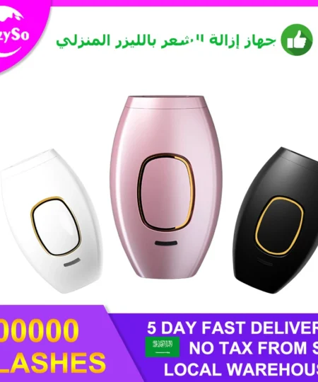 جهاز إزالة الشعر بالليزر الكهربائي المصغر ، جهاز إزالة الشعر بالليزر الدائم بنظام عقد IPL 500000 نبضات ضوء النار ، جهاز إزالة شعر الجسم بالكامل ، فولت