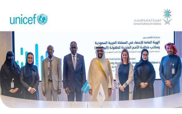 الهيئة العامة للإحصاء توقع مذكرة تفاهم مع “اليونيسف” للتعاون بالمشاريع البحثية